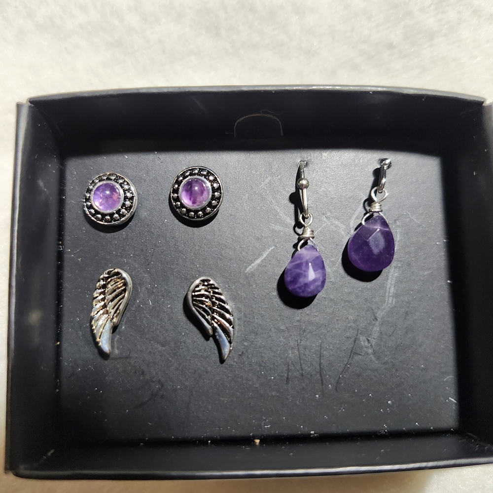 Vintage Three Pair Set Earrings Avon